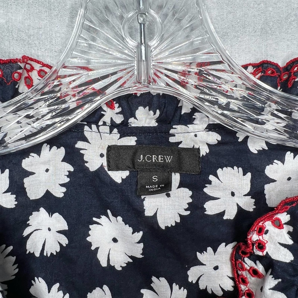 🍉 J. Crew Embroidered Ruffle Blouse - Picture 3 of 7